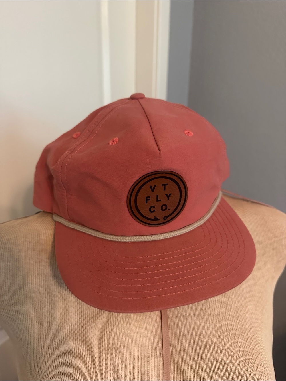 VT FLY CO. Rope-Detail Salmon Pink Cap